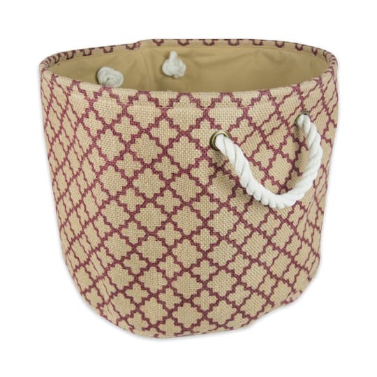 DII® 9" Lattice Round Burlap Bin
